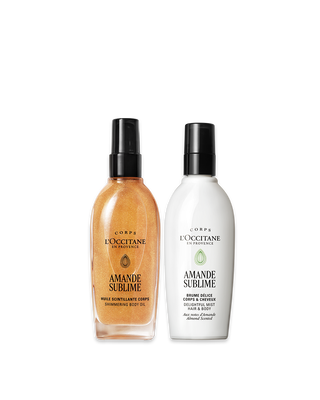 Óleo Corporal Iluminador e Mist Perfumado Amande Sublime
