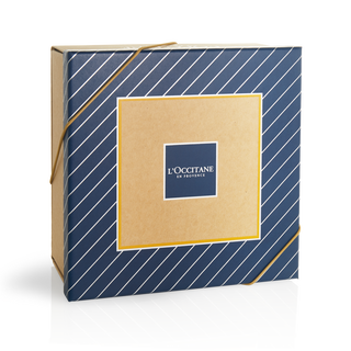 Caixa Listras Azul e Dourado (9x20x20cm)