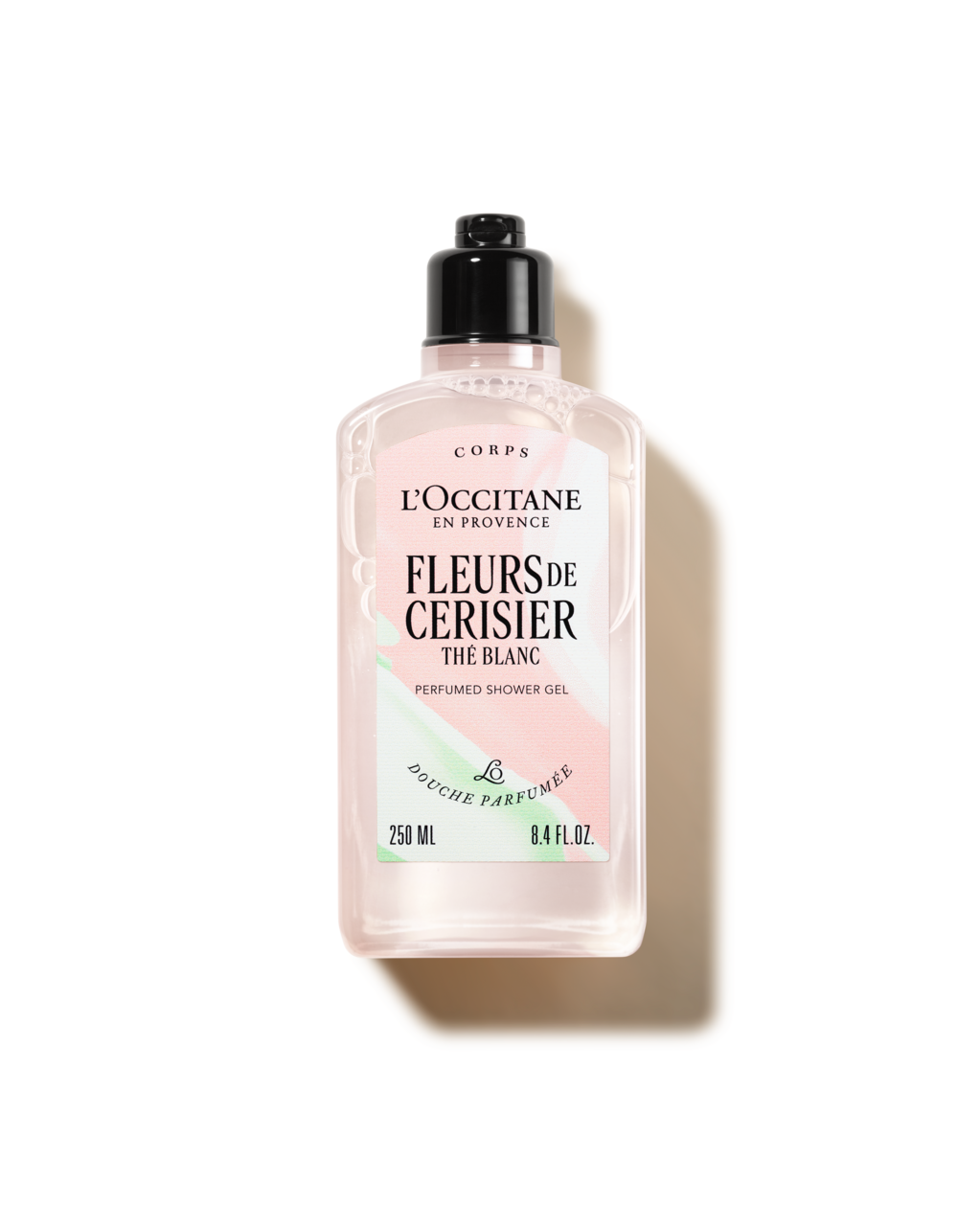 Sabonete Líquido Corporal Perfumado Fleurs de Cerisier Thé Blanc 250mL (Flor de Cerejeira)