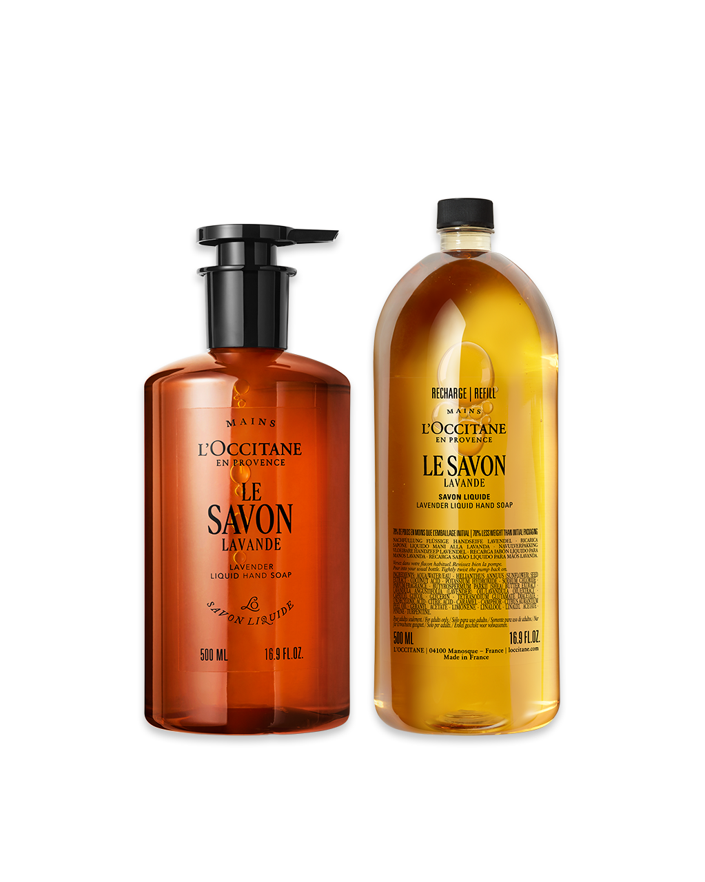 Sabonete Líquido para Mãos Lavanda Le Savon 500mL + Eco Refil 500mL