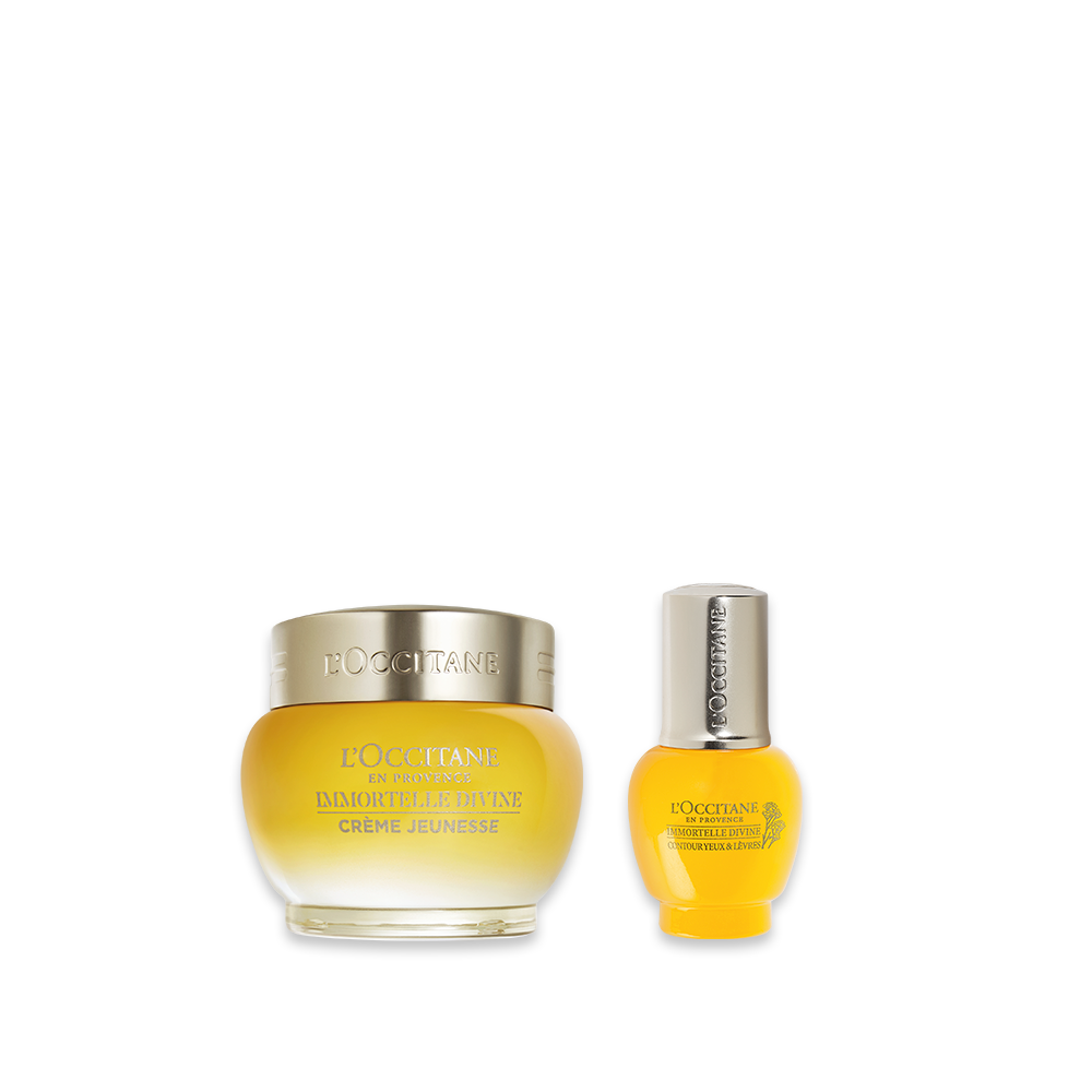 Duo Facial Antissinais Rosto e Olhos com Immortelle Divine