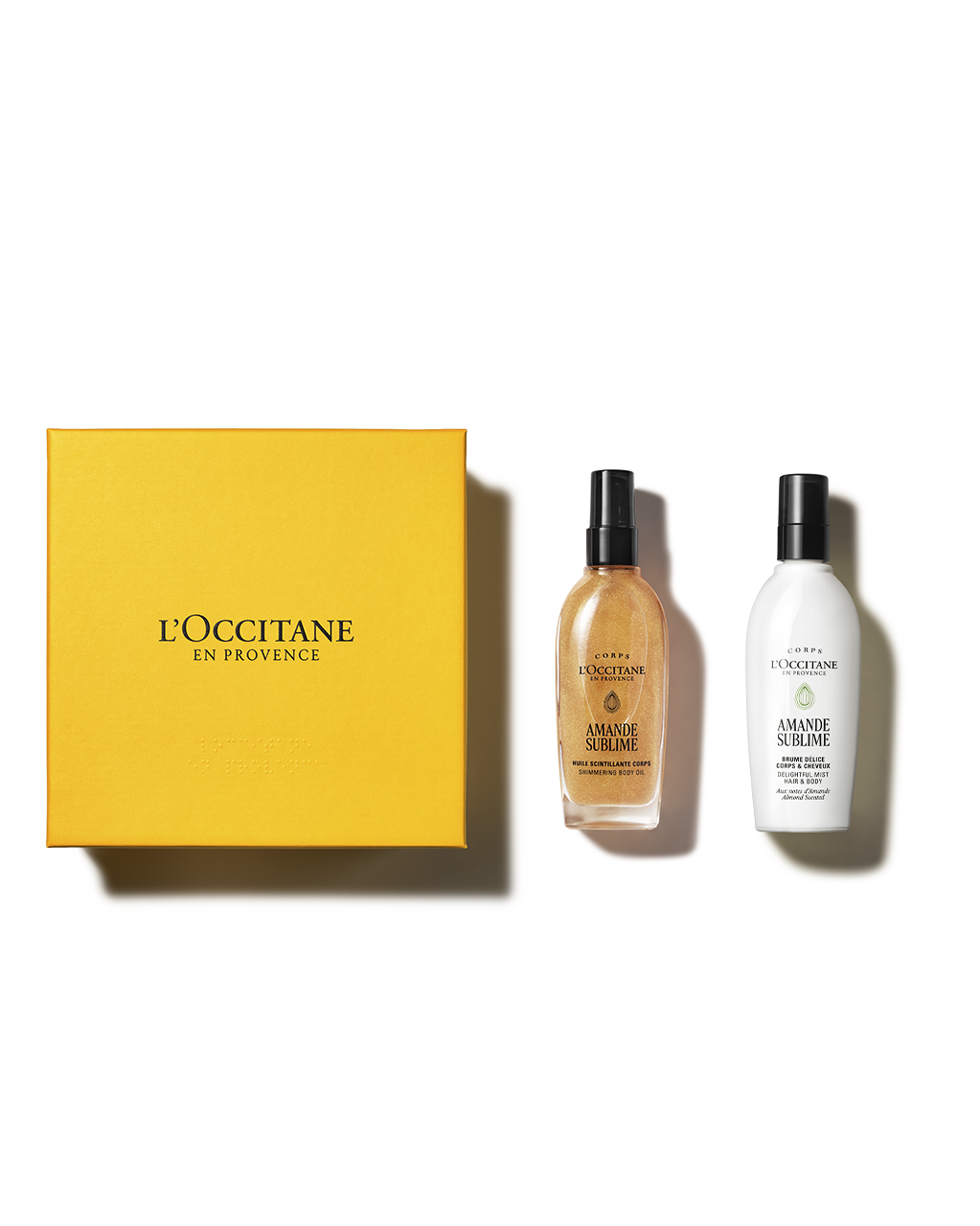 Presente Óleo Corporal Iluminador e Mist Perfumado Amande Sublime