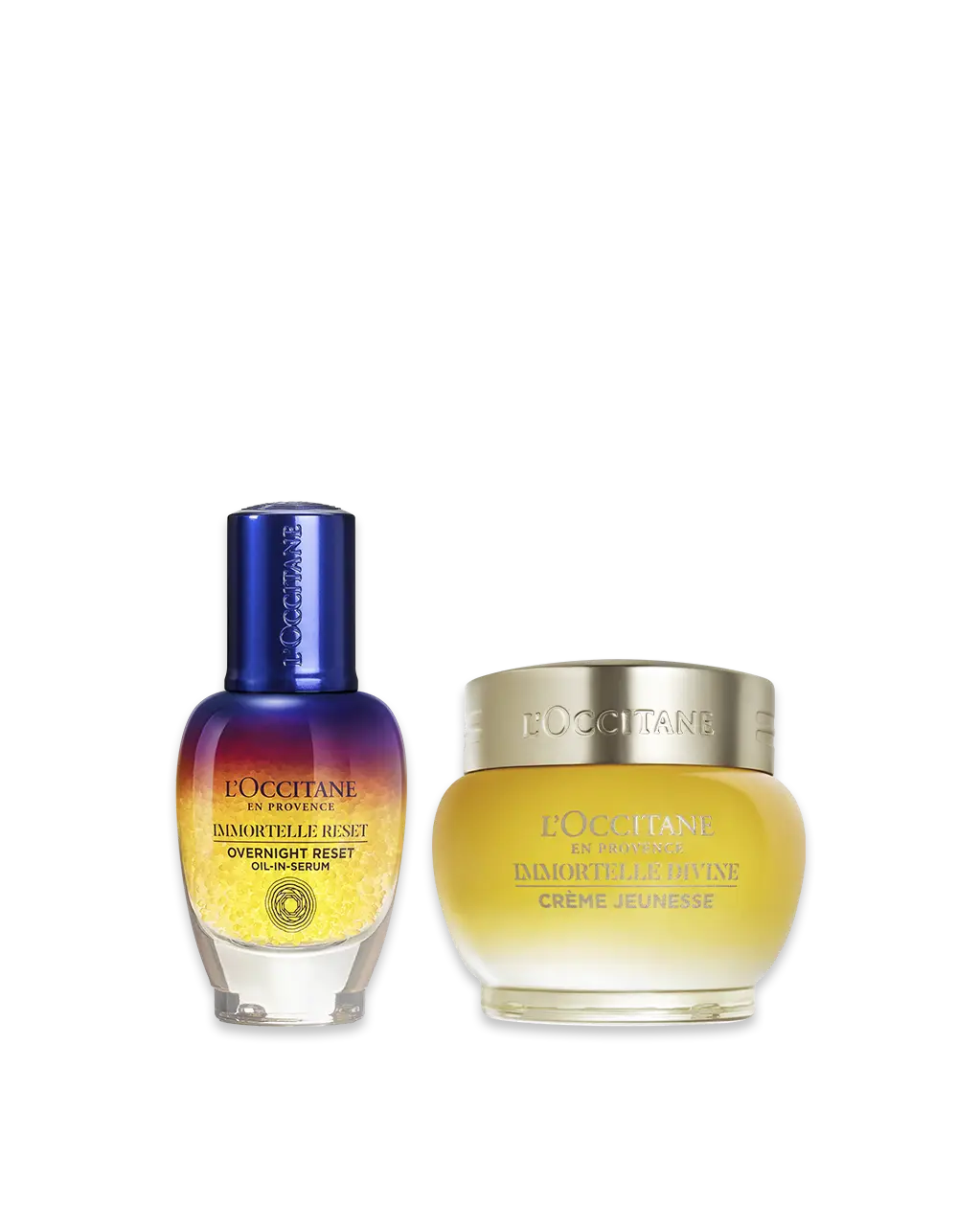 Sérum Immortelle Overnight Reset e Creme Antissinais Facial Immortelle Divine